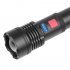 XHP 50 LED Flashlight USB Rechargeable Torch with Battery for Outdoor Camping black Model 1478