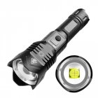XHP 90 LED Flashlight with Safety Hammer Zoom 3 Modes Adjustable Night Lamp black_Model 1650