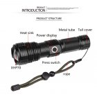 XHP70 LED Flashlight USB Rechargeable Zoomable Torch Lamp for Outdoor Camping 1915B: Short P70+USB cable