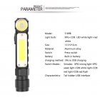 XPG+COB Red White Light 90 Degree Adjustable USB Charging Working Flashlight 3189B small section