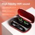Xg02 Tws Wireless Bluetooth compatible 5 1 Headset Led Large Screen Display Hifi Music Headphones Sports Earbuds red