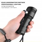 Xhp50 Diving Flashlight Yellow White Light Magnetic Control Switch High Power Strong Flashlight D208-2 x P50 (without battery)