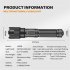 Xhp50 Mini Flashlight Zoomable Usb Charging Power Display P50 Outdoor Camping Flash Light Torch   without battery 