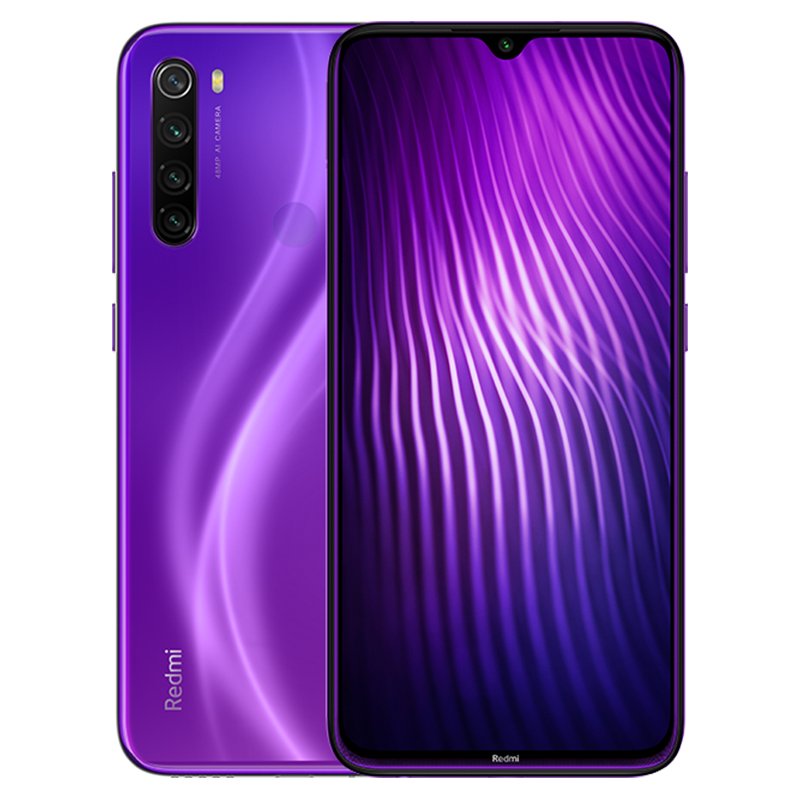 Original Xiaomi Redmi Note8 purple Global Version Smart Mobile Phone Quick Charging 48MP Camera 6.3 4000mAh Smartphone purple_6+64
