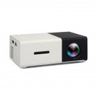 YG300 1080P Home Theater Cinema Usb Hdmi-compatible AV SD Mini Portable Hd Led Projector Black White EU Plug