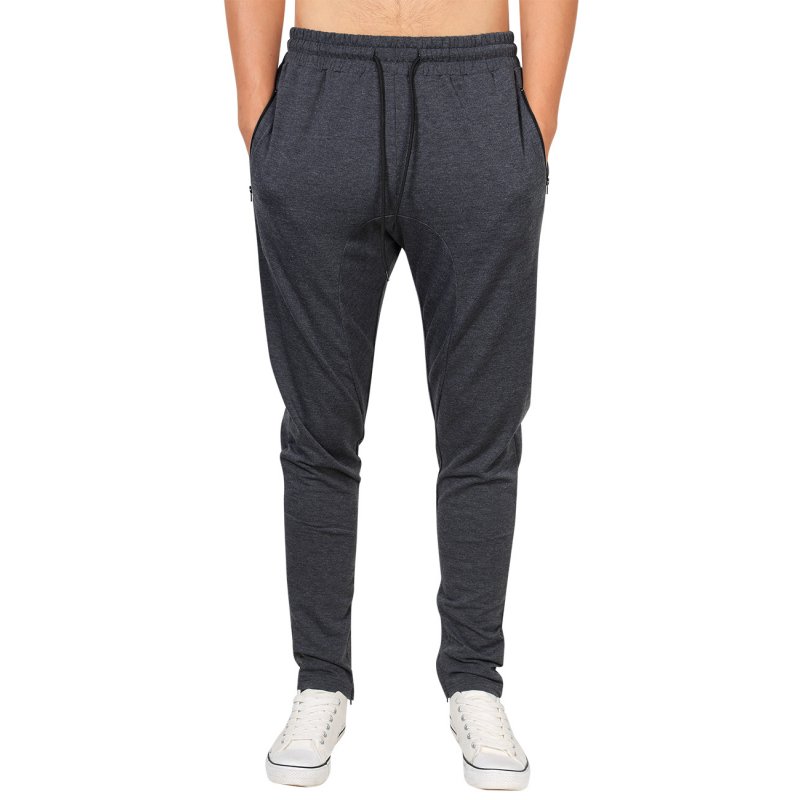 Yong Horse Men's Casual Jogger Pants Fitness Workout Gym Running Sweatpants Dark Grey_S