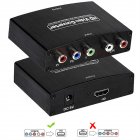 Ypbpr R/l To Compatible Forhdmi Converter 1080p Video Audio Adapter Splitter For Dvd Hdtv Monitor Projector EU Plug