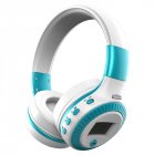 Original ZEALOT B19 Bluetooth Headphones - White Blue