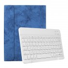 for Apple iPad Pro 11 Inch Wireless Bluetooth Smart Sleep Keyboard Protective Case Blue leather case + white keyboard