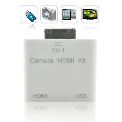 iPad2 2-in-1 HDMI and Camera Connection Kit