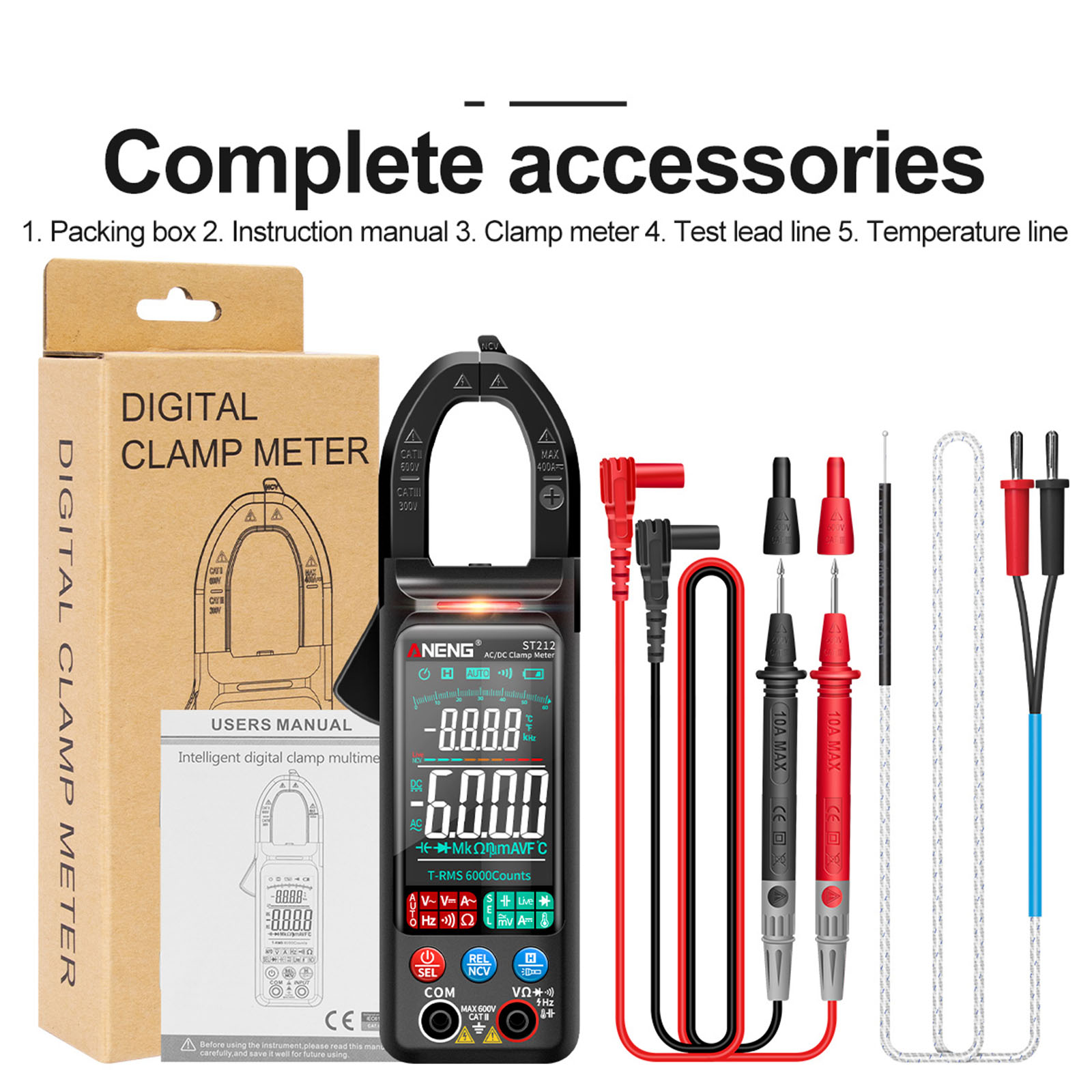 Wholesale Digital Clamp Meter Counts Aneng St Dc Ac Current