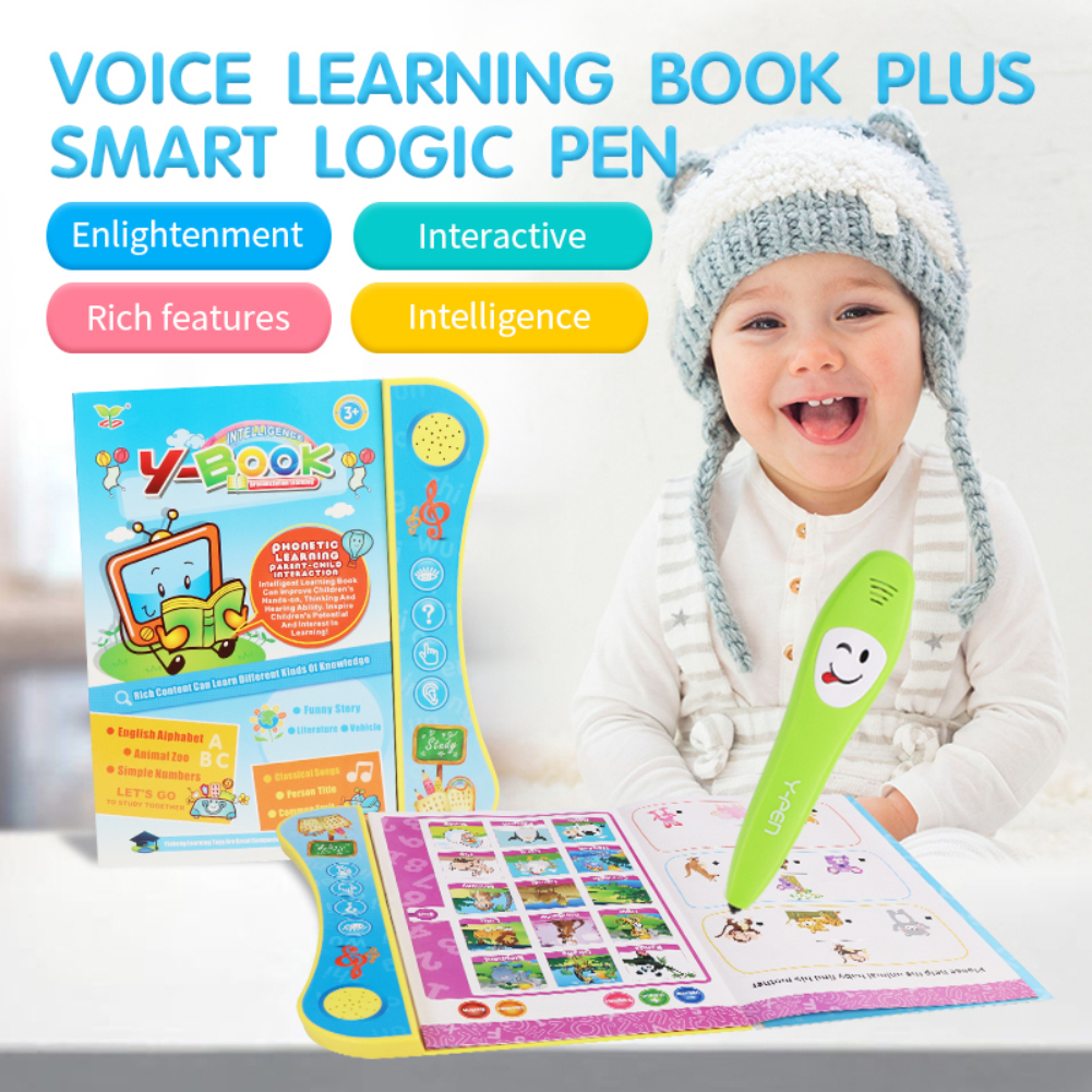 Kids Voiced Ebook with Reading Pen Early Learning Toy English Version