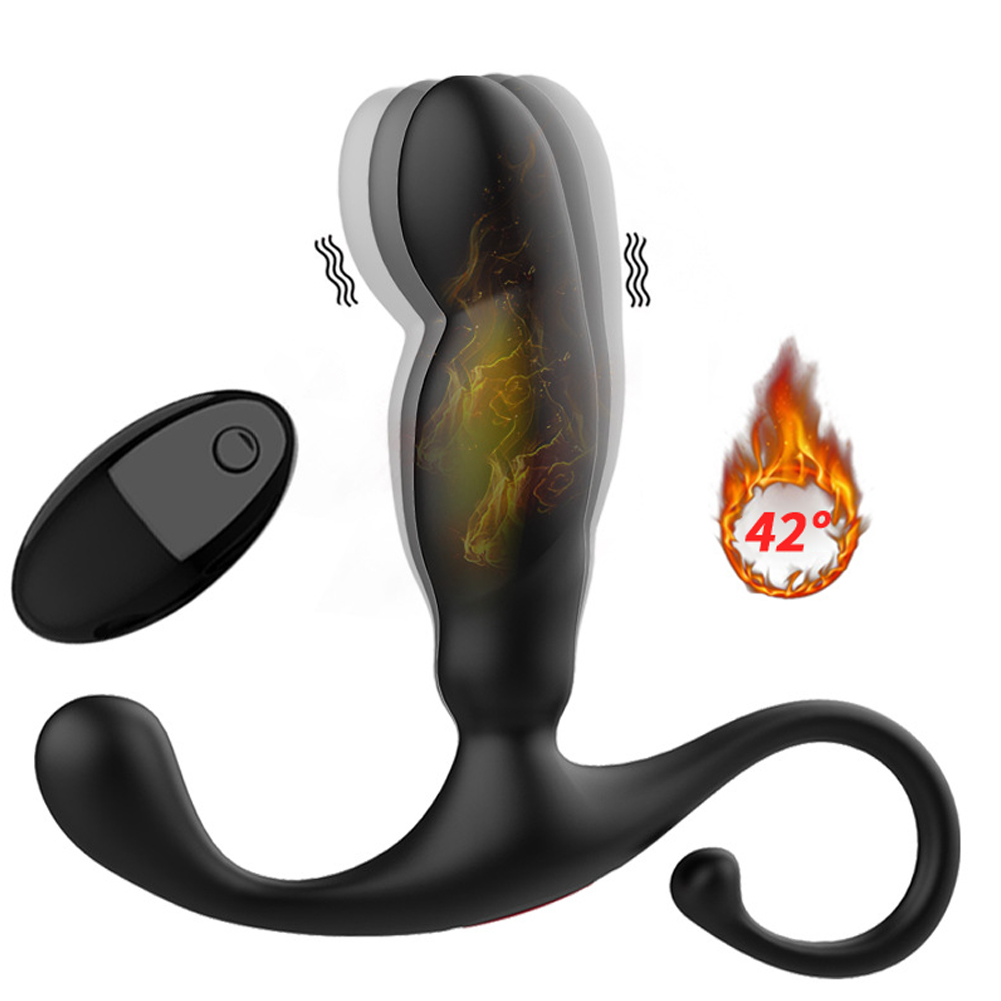 Wholesale Male Prostate Massager Anal Plug Vibrator For Men Gay Anal Sex  Toy Remote Butt Plug Sex Toy For Couples black Vibration + heat From China