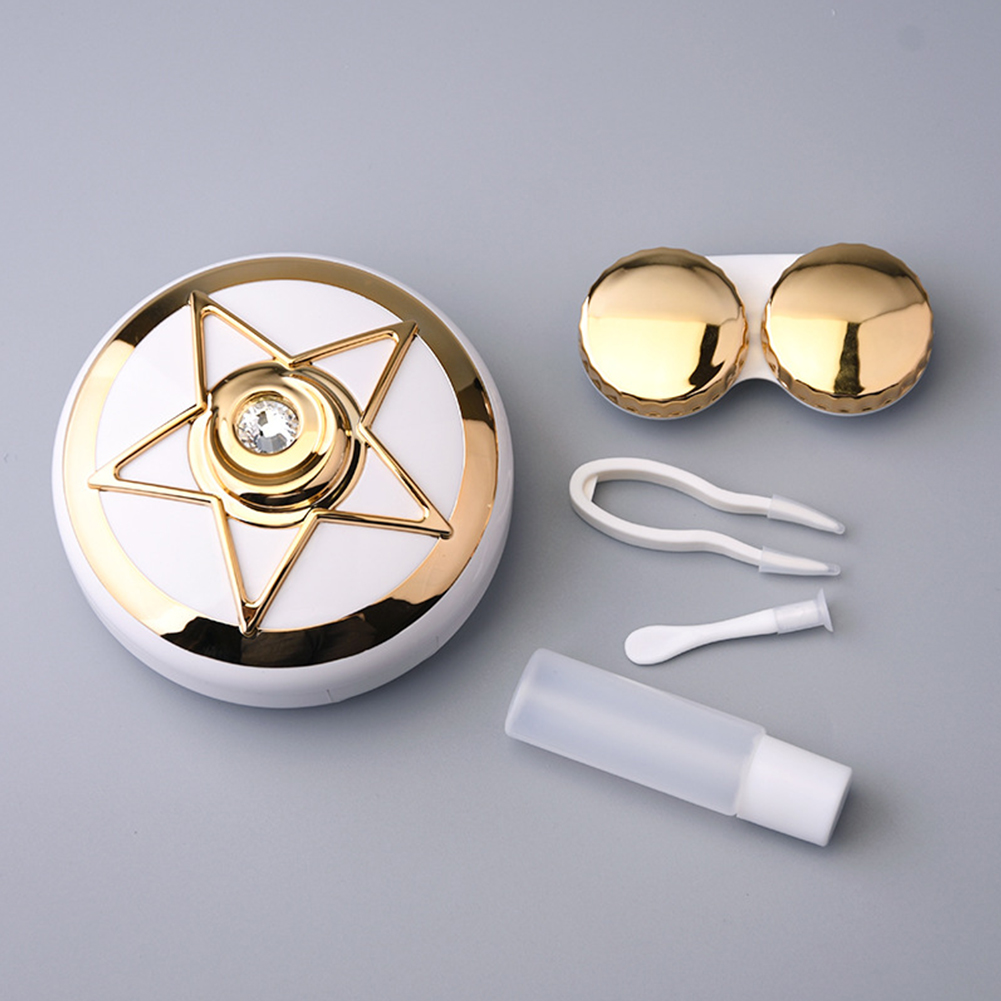 Wholesale Fashion Round Contact Lens Box with Mirror Travel Portable