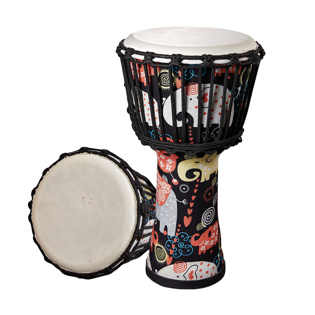 African Djembe Drum Percussion Hand Drum Circle Instrument Standard 8'' Percussion Djembe Hand Drum African Sheepskin Drum Professional Drum For Home Party Supplies Standard 8 Elephant Kingdom