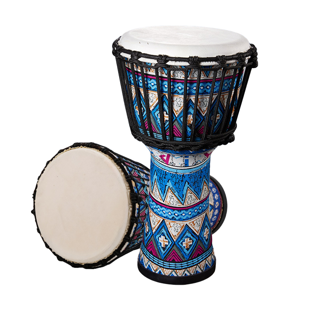 African Djembe Drum Percussion Hand Drum Circle Instrument Standard 8'' Percussion Djembe Hand Drum African Sheepskin Drum Professional Drum For Home Party Supplies Standard 8 Green Flower Sea