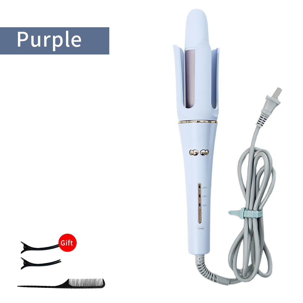 Automatic Hair Curler, Curling Iron 32mm Diameter Large Slot, Anti-Tangle Rotating Curling Iron With 3 Gear Temperature Auto Hair Curler, For Hair Styling Hair Salon LC-102 purple curling iron