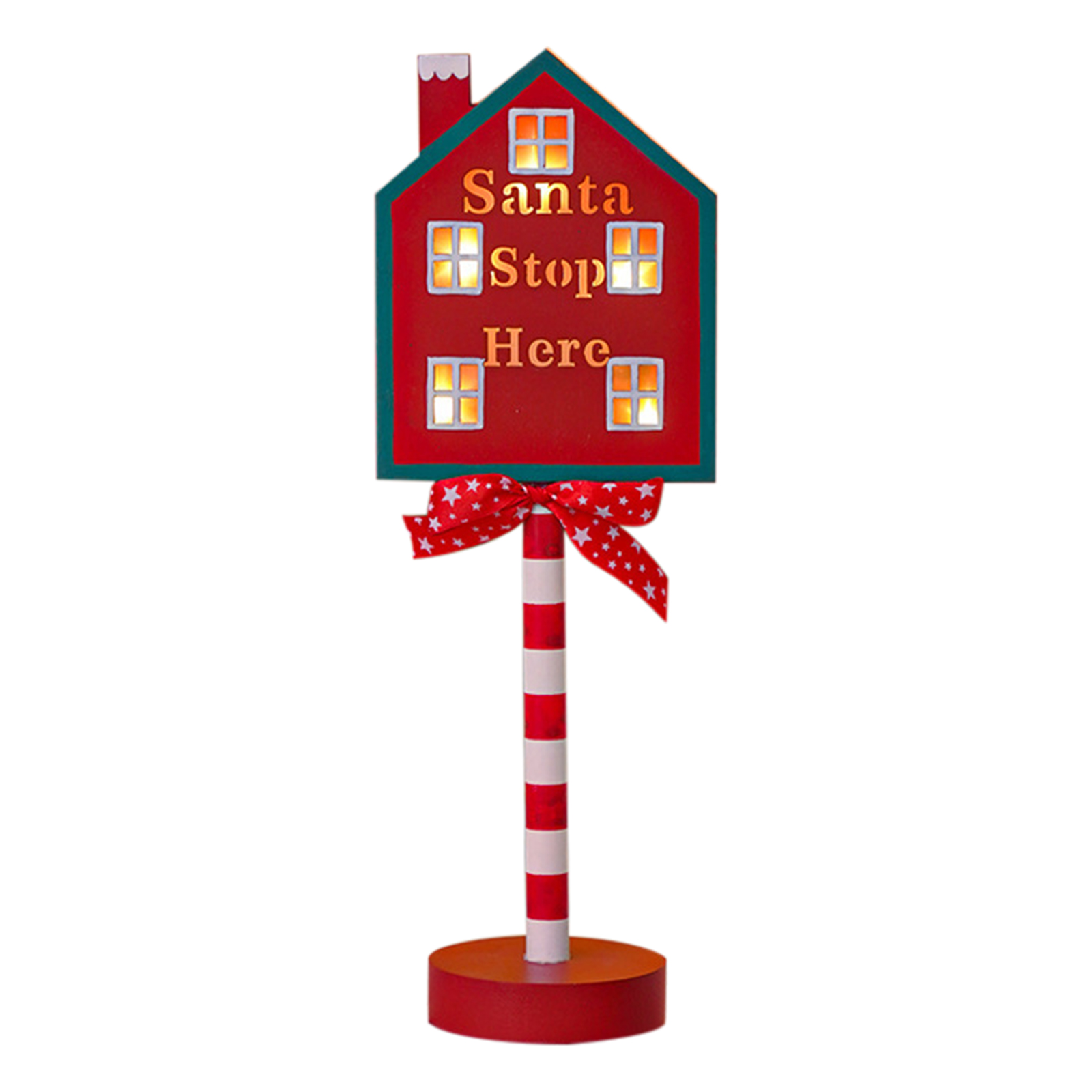 LED Stop Sign Christmas Garden Light Energy Saving Battery Powered Decorative Light For Yard Patio Garden Pathway Porch Decor