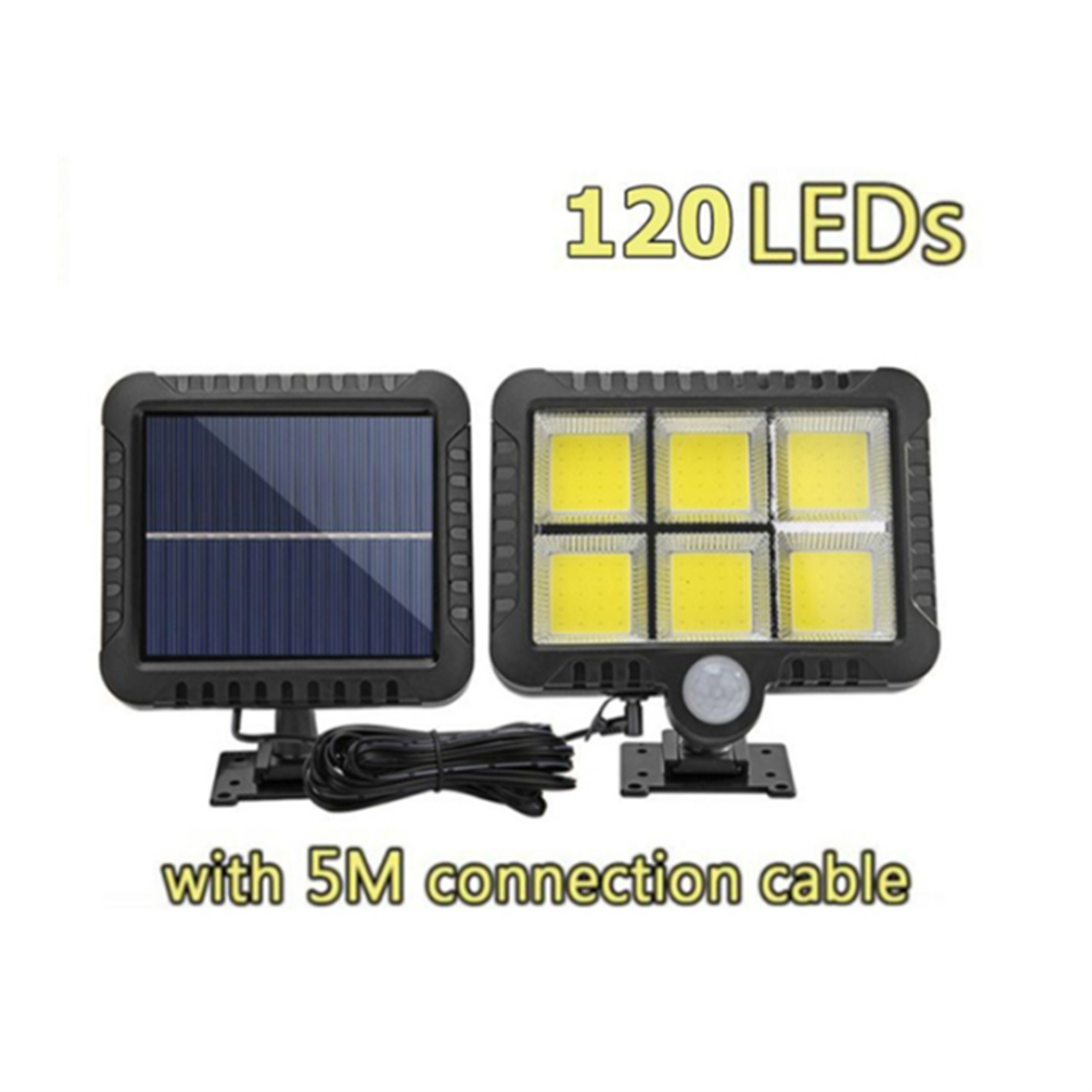 120 Cob Led Solar Wall Light Outdoor Lighting Garage Security Lam Spotlight