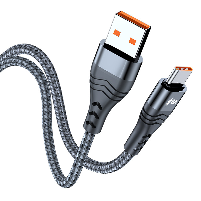 Usb Type C Cable 6a 66w Fast Charging Usb C Charger Cable Data Cord For Huawei Xiaomi Samsung Oppo 0.5 meters