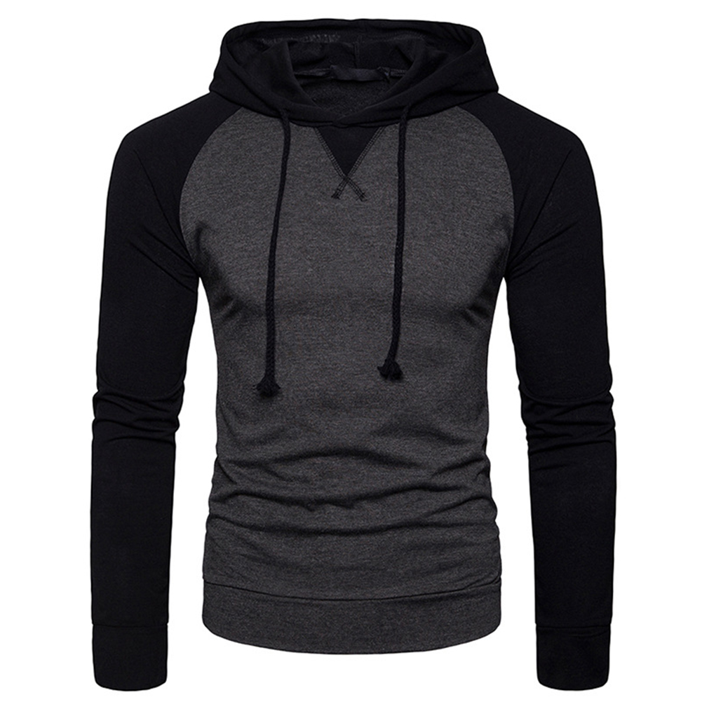 Wholesale Men Hip-hop Long Sleeve Hoodie Fashion Combined Color Sports ...