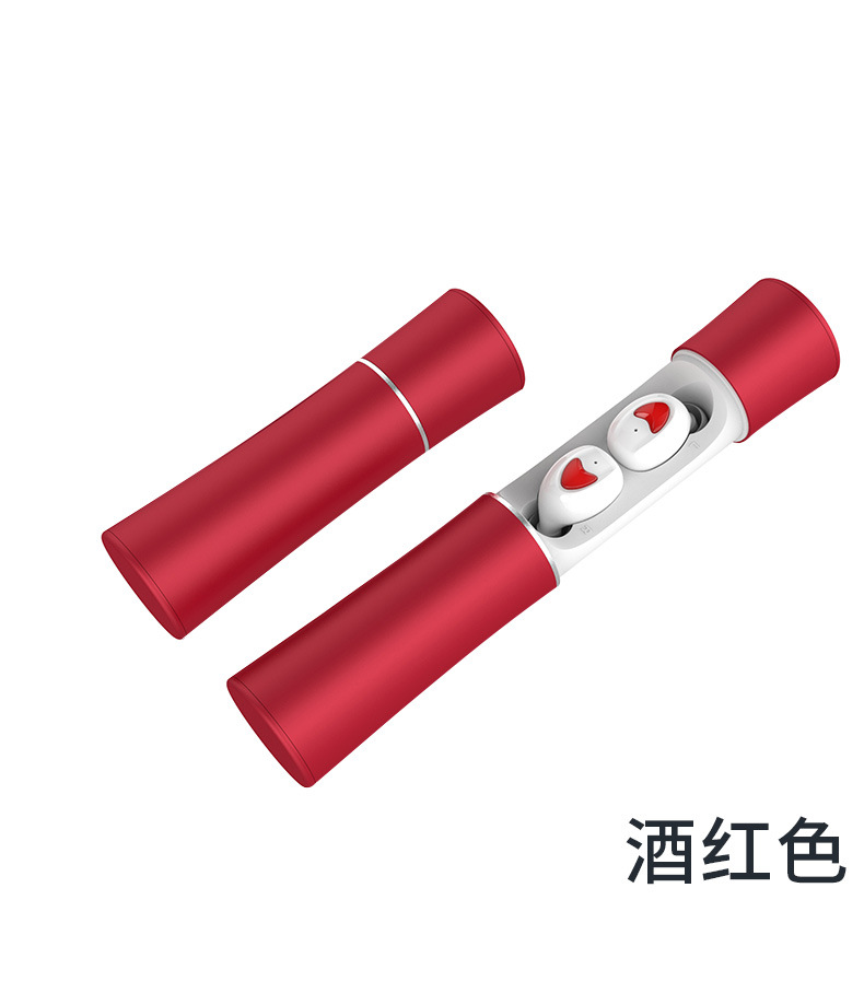 Wireless Bluetooth Earphones TWS 5.0 Stereo Earbuds Hands-Free Earpiece for Business/Driving Jerry 5.0 TW20 Red #TW-FZ-26
