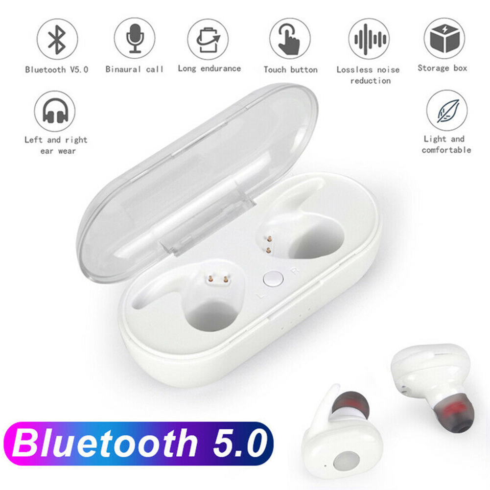 TWS Bluetooth 5.0 Binaural Stereo In-ear Mini Earphone white