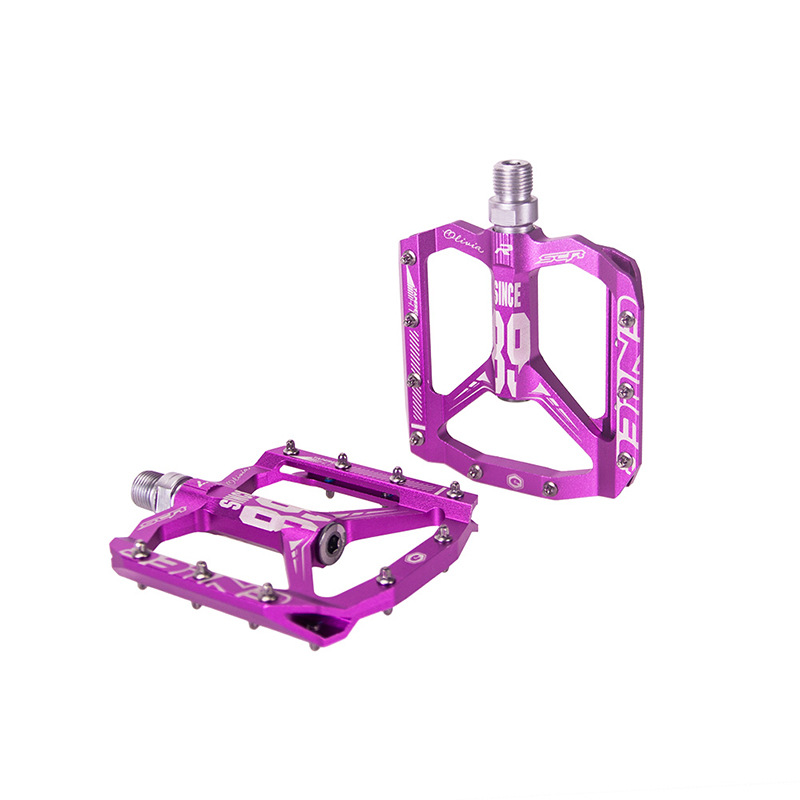 Bicycle Ultra Light Bearing Aluminum Alloy Pedal Mountain Bike Riding Spare Parts purple_One size