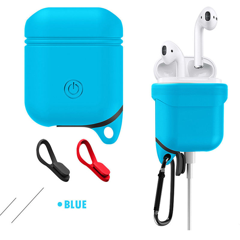 360�� Protective Shockproof Case Cover for Airpods Bluetooth Handfree Earphone blue