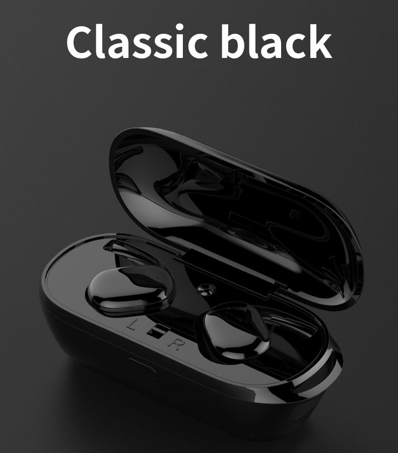 TWS Wireless Headphones 5.0 Bluetooth Earphones Headset Cordless Headphone Mini Sports Earbuds Music Handsfree For Phones black