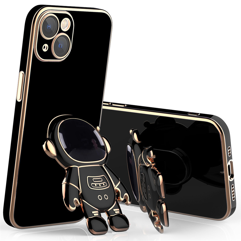 Astronaut Stand Phone Case for iPhone Series Mini Shockproof Silicone Cover