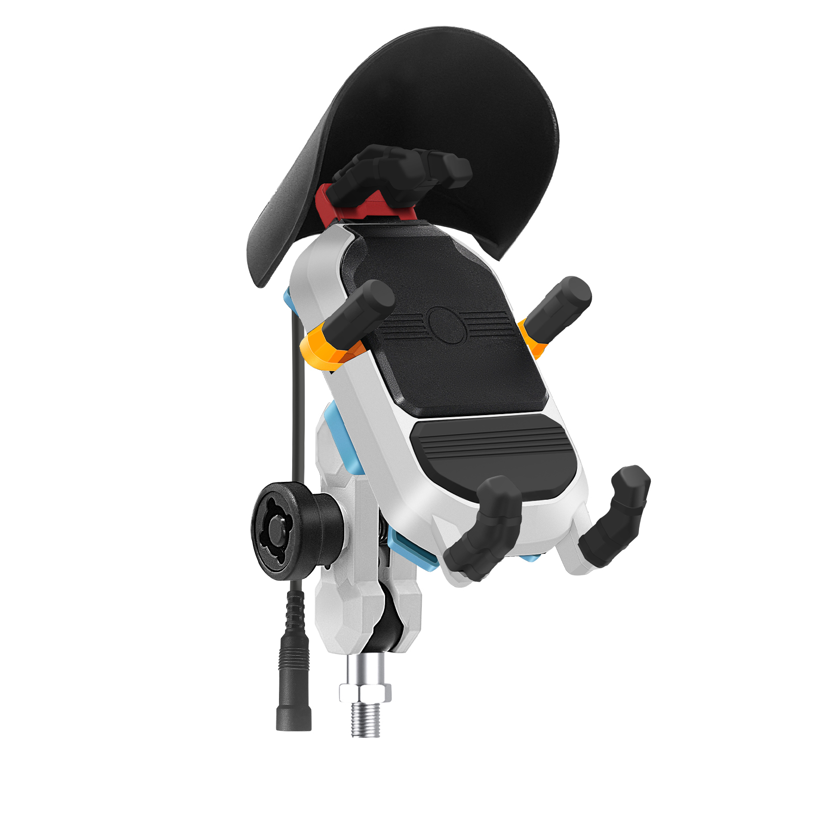 Motorcycle Phone Mount 360° Rotation 15w Wireless Fast Charging Holder