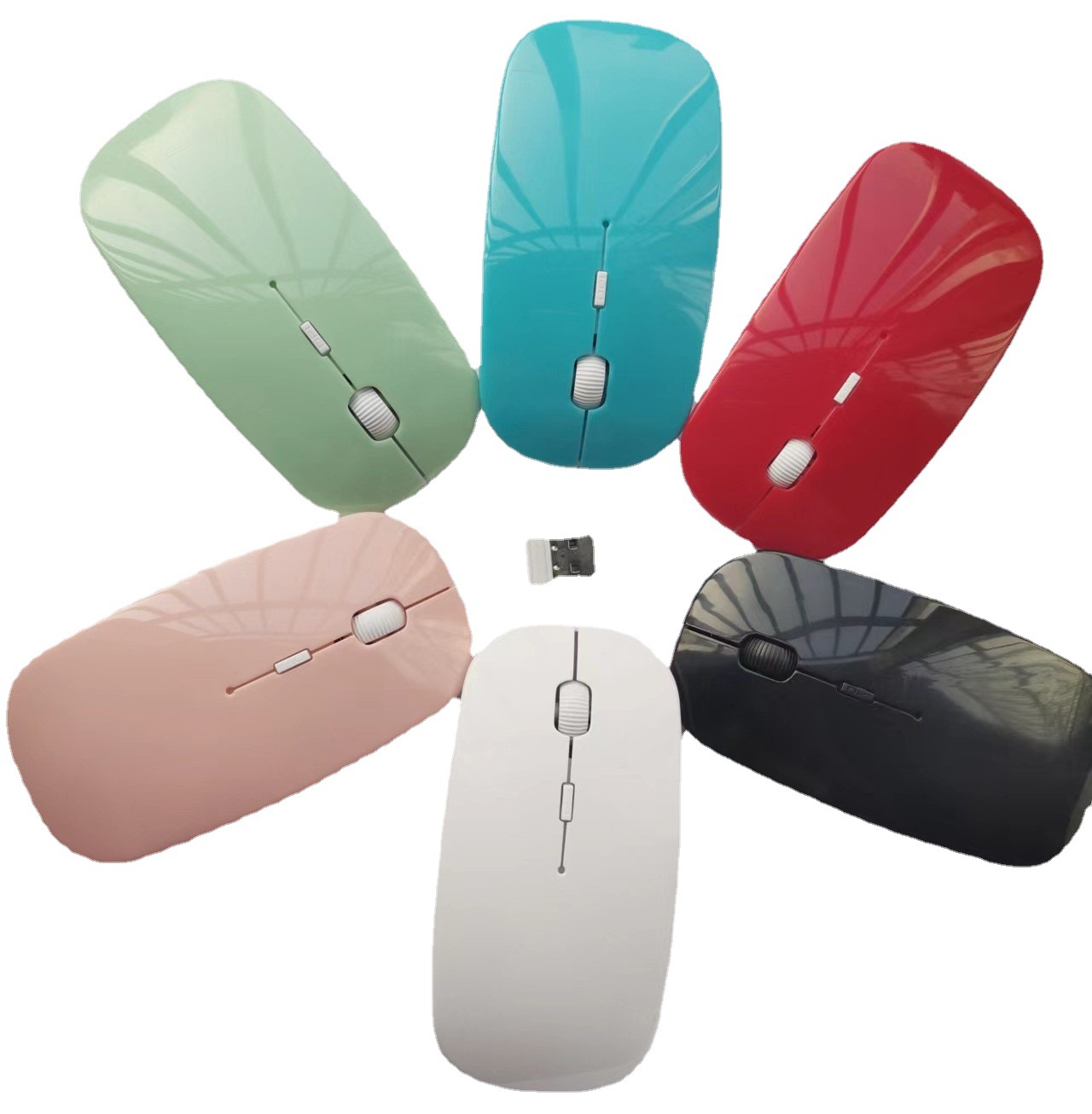 2.4G Wireless Mouse USB Receiver Ultra Slim for PC Laptop Gaming Optical Mouse green