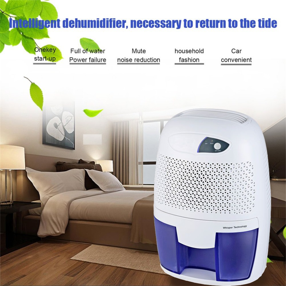 Portable Mini Dehumidifier With 500ml Water Tank Smart Home Officce Low Noise Air Dryer Desiccant Moisture Absorber US plug