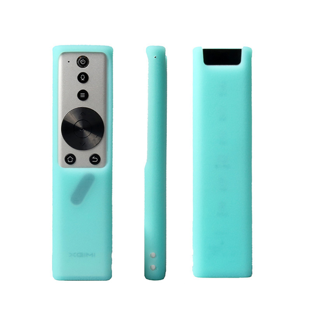 Remote Control Protective Cover Non-slip Dustproof Silicone Protective Case Compatible For XGIMI Screenless Tv Remote Control Turquoise blue with luminous