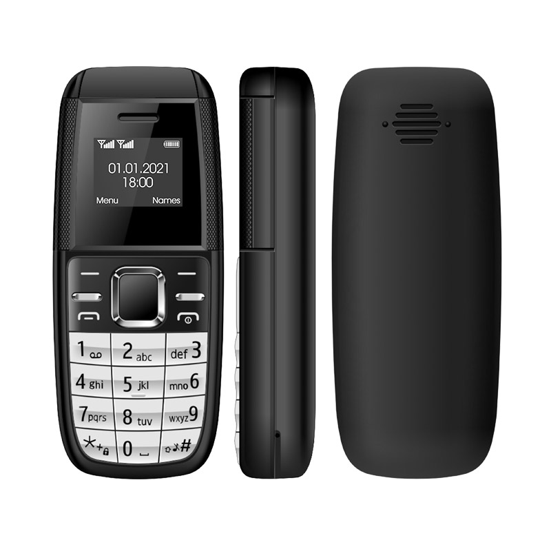 0.66 inch BM200 Mini Smartphone Mt6261d 350mAh Pocket Mobile Phone with Keypad Dual SIM for Elderly Black