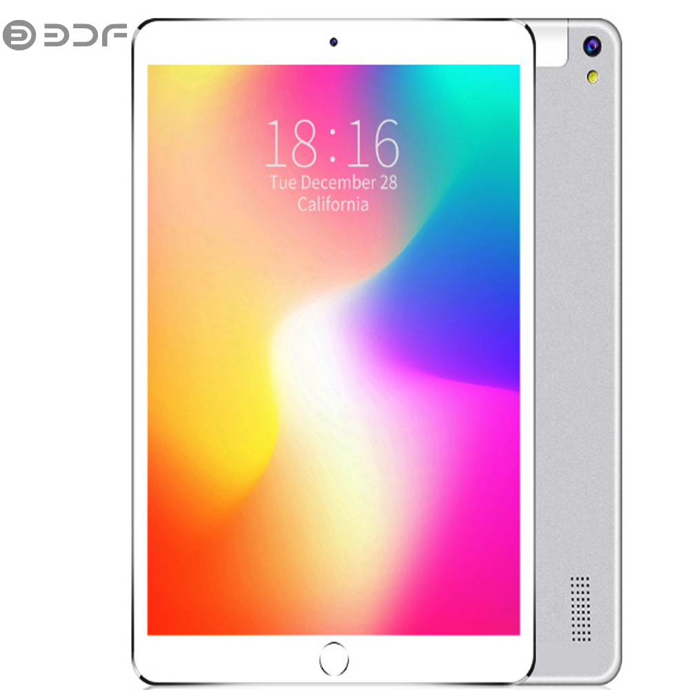 BDF 10.1 inch Tablet Computer MTK 6580 3G / 4G Call Tablet PC Android 7.0 5000mAh Battery Silver_Standard Edition-European Standard