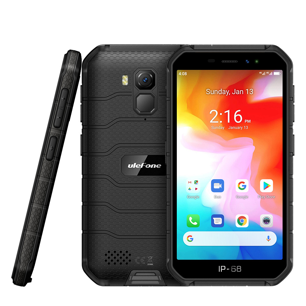 Ulefone Armor X7 5.0-inch Android10 Rugged Smartphone 2GB 16GB ip68 Quad-core Cell Phone NFC 4G LTE Mobile Phone black