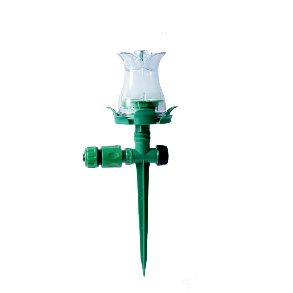 2 Pieces Spot Sprinkler Flower Design Garden Sprinkler With Color LED Light Outdoor 360°Irrigation Sprinkler Plant Watering Sprinkler For Lawn Garden Patio Sprinklers