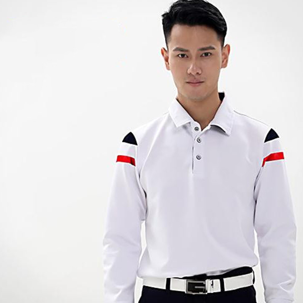 Golf Clothes Male Simier Ball Uniform Autumn Winter Male Long Sleeve T-shirt  white_M