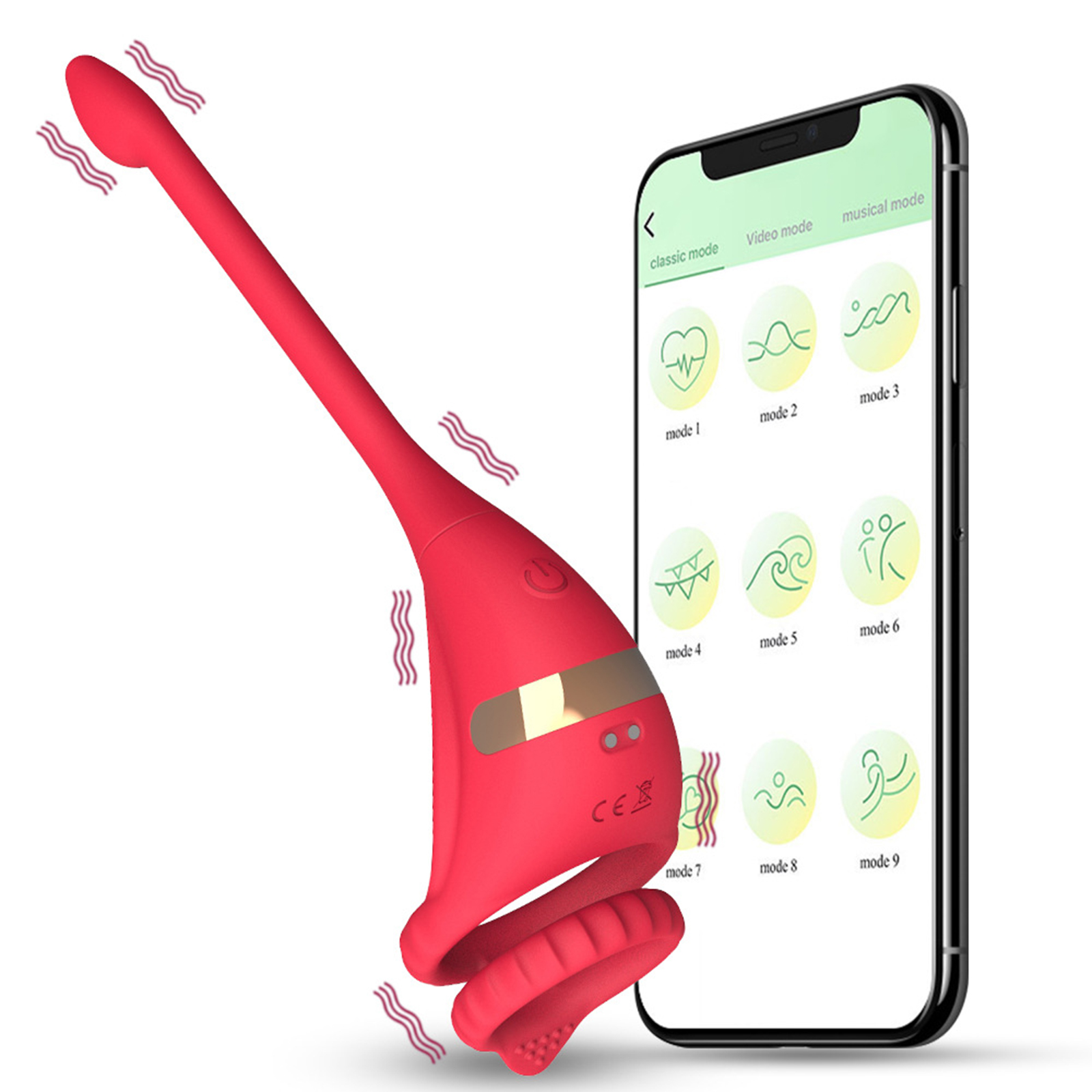 Telescopic Vibrating Butt Plug Anal Vibrator Wireless Cock Penis Ring