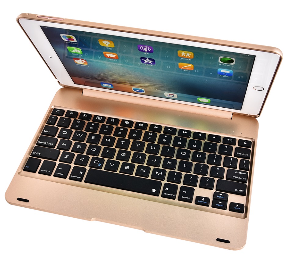 For ipad/ air1/2 pro 9.7 Tablet PC Slim Wireless Bluetooth Keyboard Gold