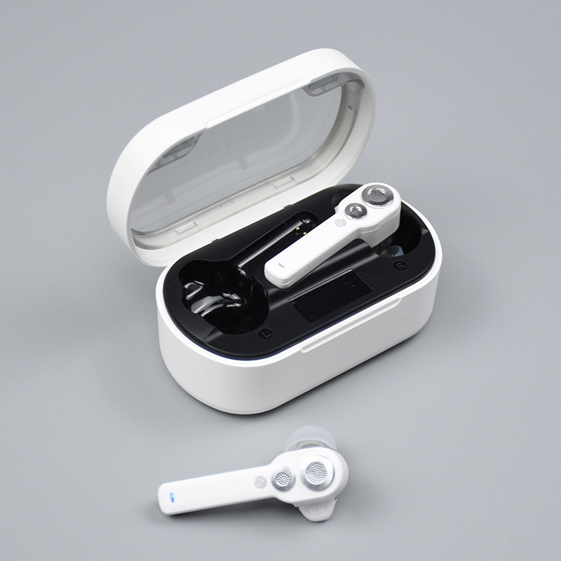 Bluetooth Headset Dual-moving Coil Heavy Bass Noise Reduction Wireless Tws Sports Headphone white