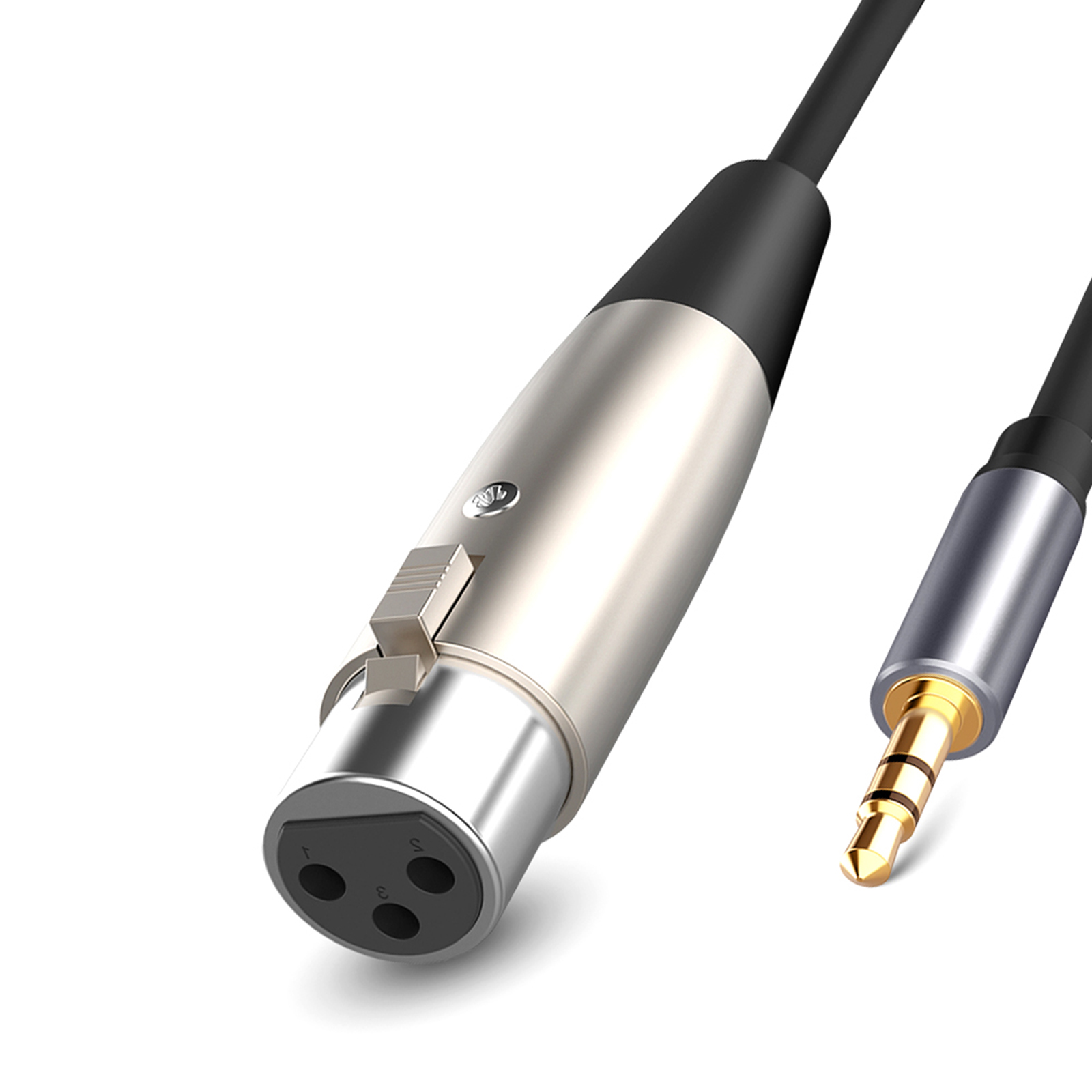 3.5mm Jack To XLR Cable 1.5m Male To Female Professional Audio Cable For Mixer Microphone Speaker Computer Phone black