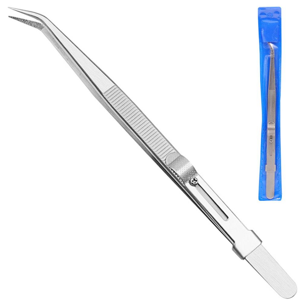 Jewelry Tweezers Professional Slotted Stainless Steel Tweezers