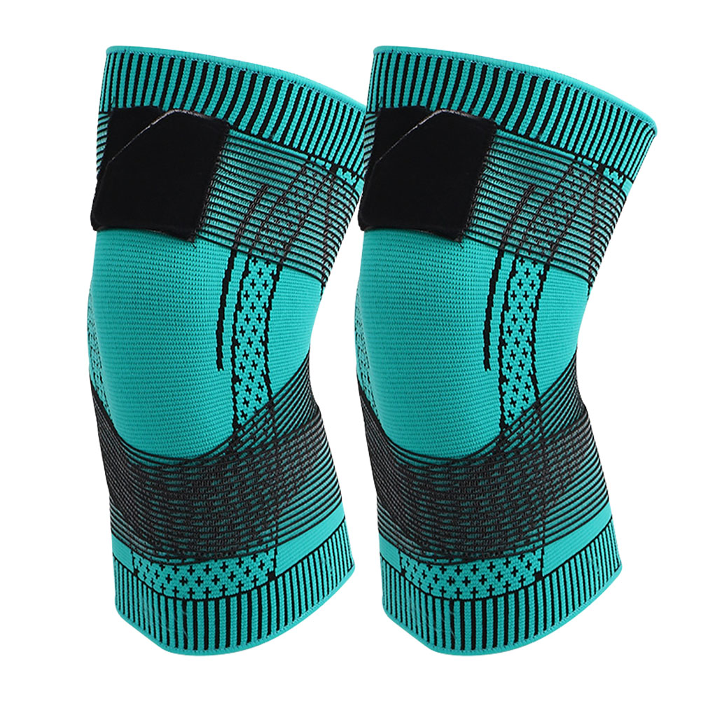 1 Pair Knit Sports Knee Pads Breathable High Elastic Non-slip Knee Brace Wrap Knee Compression Sleeve