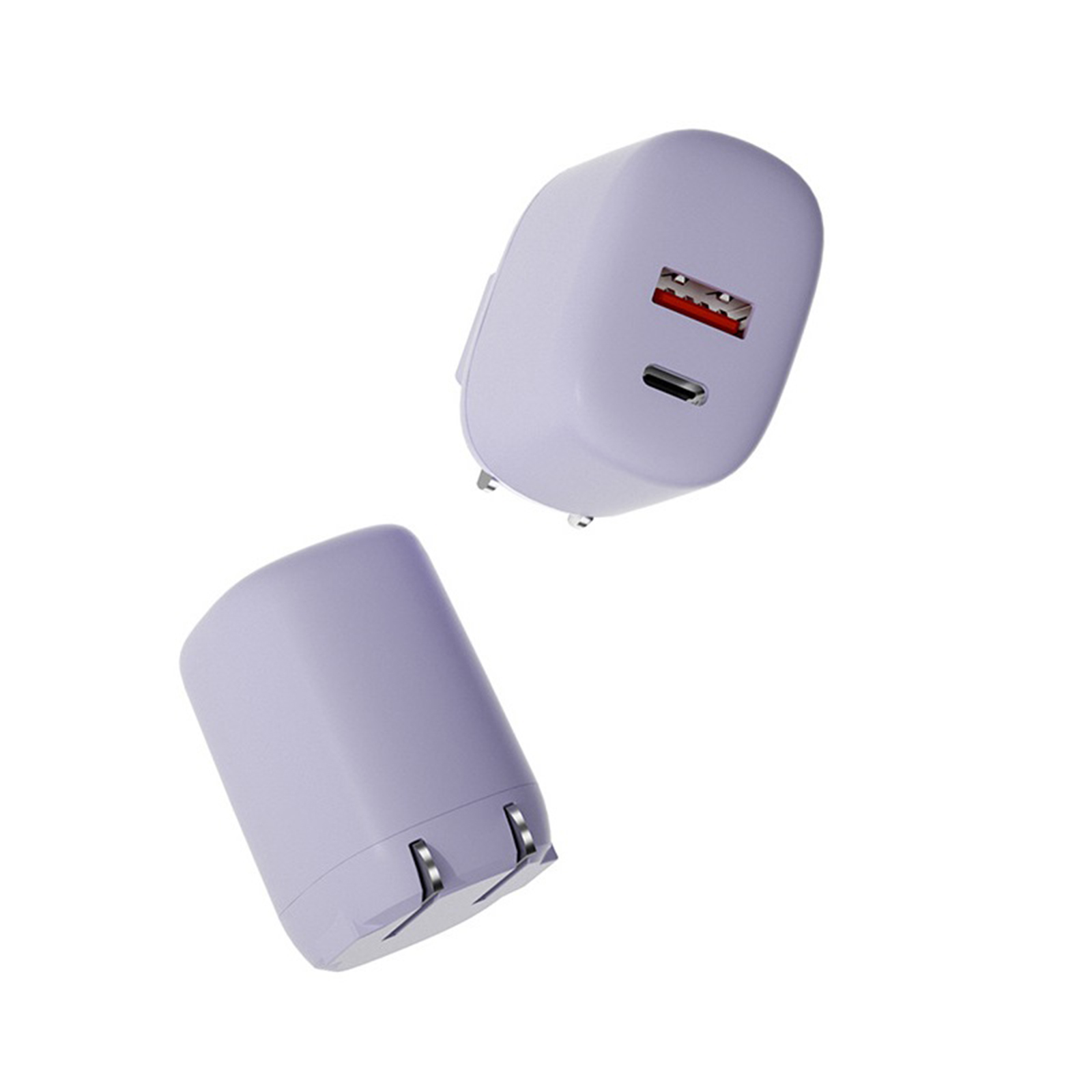USB Type C Fast Wall Charger Block 30W Dual Port PD Power Delivery Fast Type C Foldable Charging Block Adapter
