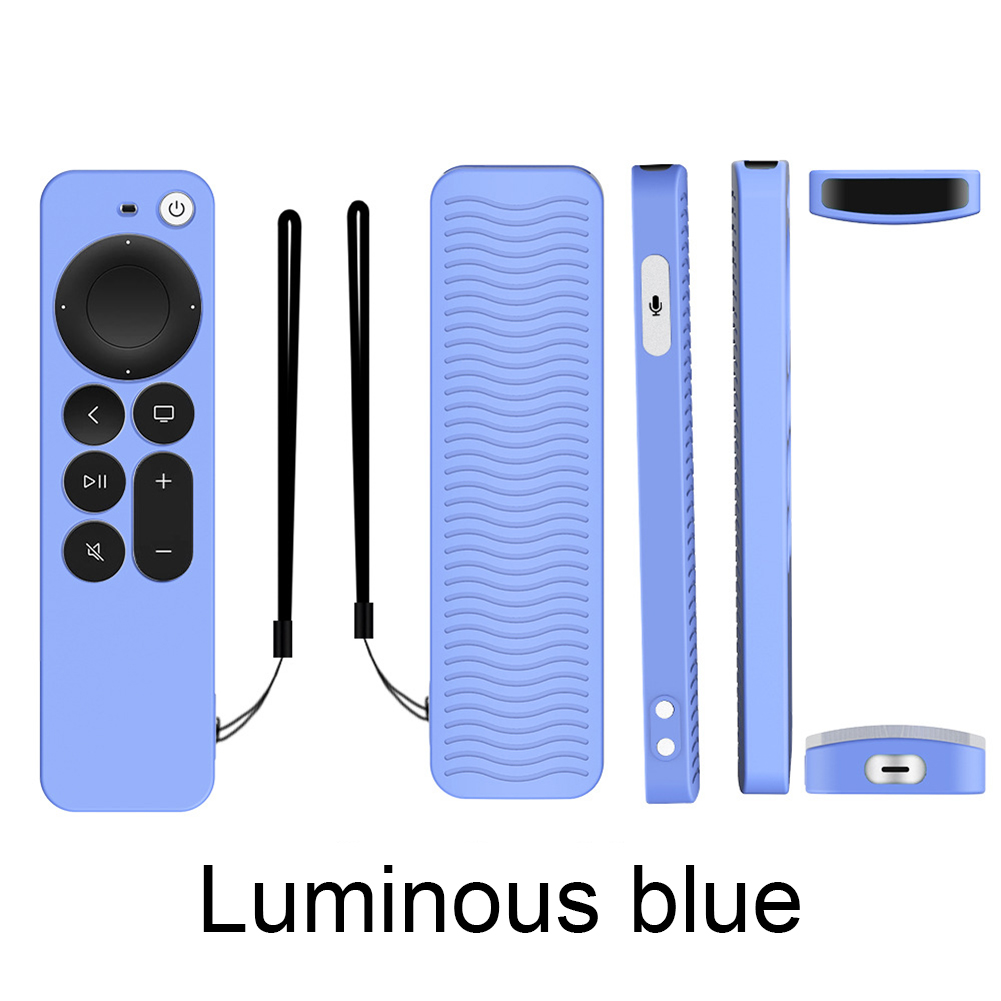 Silicone Protective Cover Suitable For Apple 2021 Tv Siri 4k Remote Control Silicone Anti-slip Dust-proof Protective Case