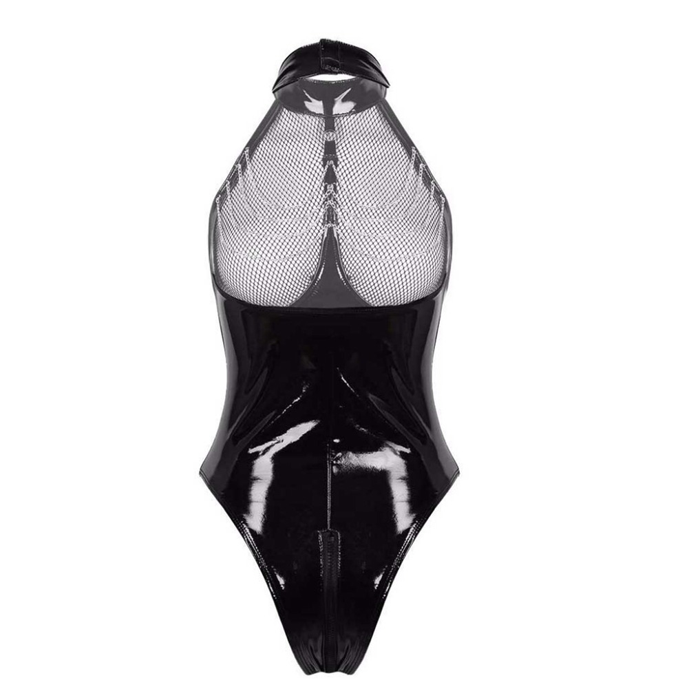 Black Leather Lingerie Porn - Wholesale Women Sexy Leather Lingerie Plus Size Transparent Lace Hollow  Sexy Underwear Porno Crotchless Erotic Costumes S From China