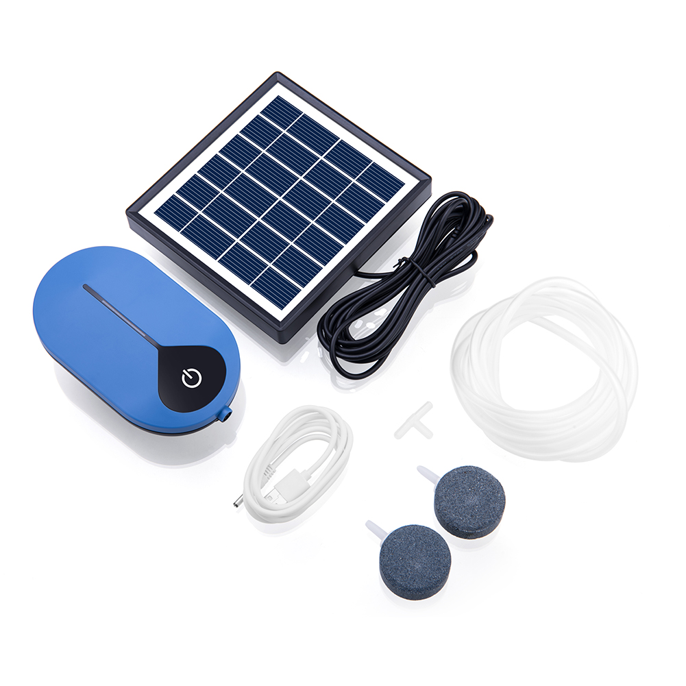 Solar Oxygen Pump Portable Outdoor Energy Saving Air Pump Fishing Tools